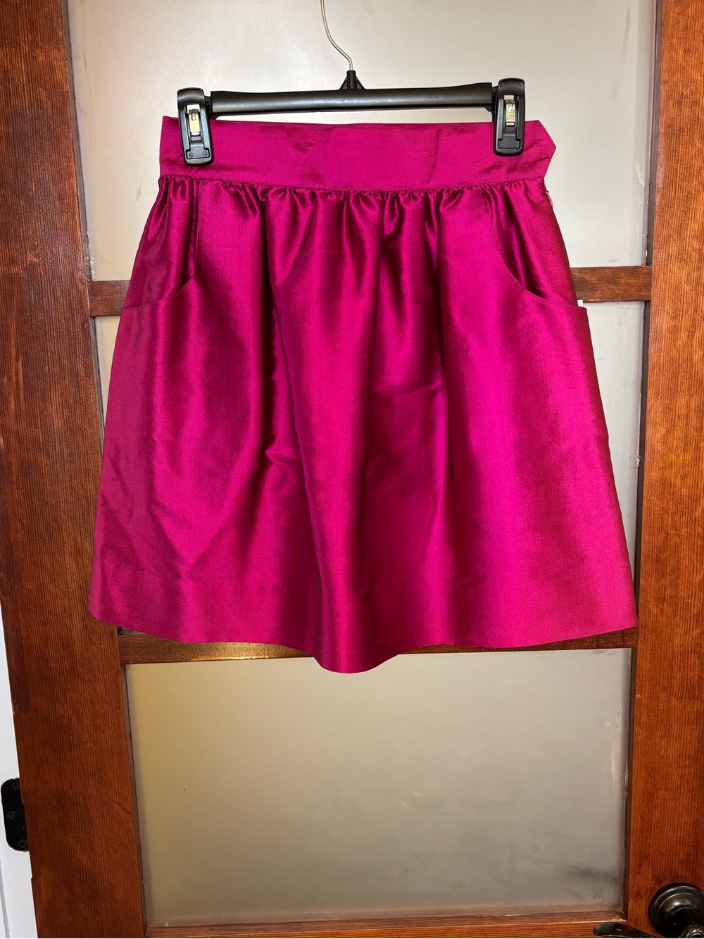 SMITH Fuchsia Mini Skirt with Gathered Waist